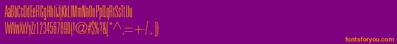 Panther-Schriftart – Orangefarbene Schriften auf violettem Hintergrund