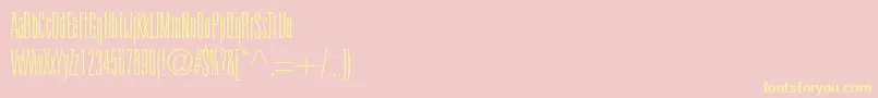 Panther-Schriftart – Gelbe Schriften auf rosa Hintergrund