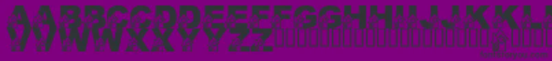 LmsHollysGreenhouse Font – Black Fonts on Purple Background