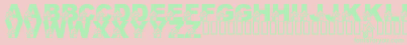 LmsHollysGreenhouse Font – Green Fonts on Pink Background