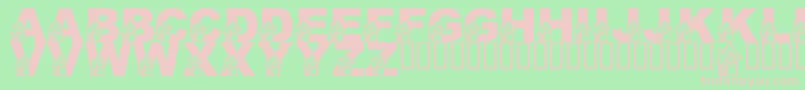 LmsHollysGreenhouse Font – Pink Fonts on Green Background