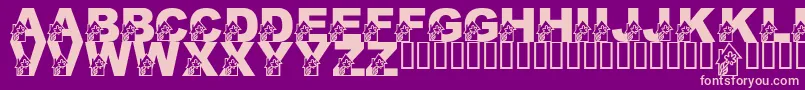 LmsHollysGreenhouse Font – Pink Fonts on Purple Background