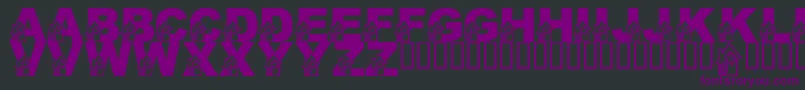 LmsHollysGreenhouse Font – Purple Fonts on Black Background