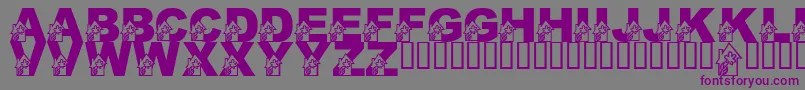 LmsHollysGreenhouse Font – Purple Fonts on Gray Background