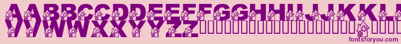 LmsHollysGreenhouse Font – Purple Fonts on Pink Background