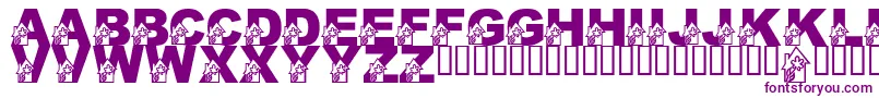 フォントLmsHollysGreenhouse – 紫色のフォント