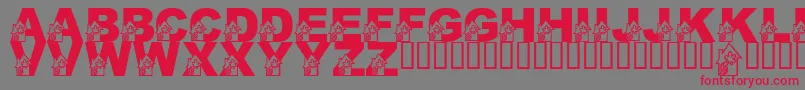 LmsHollysGreenhouse Font – Red Fonts on Gray Background