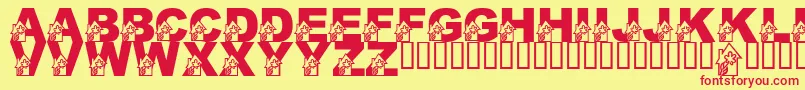 LmsHollysGreenhouse Font – Red Fonts on Yellow Background