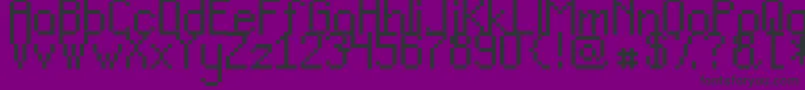 フォントTeacpss – 紫の背景に黒い文字