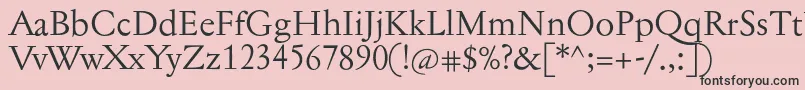 フォントJannontext – ピンクの背景に黒い文字