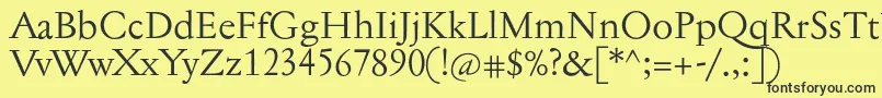 Jannontext Font – Black Fonts on Yellow Background