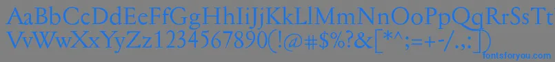 Jannontext Font – Blue Fonts on Gray Background