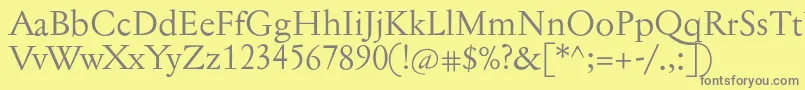 Jannontext Font – Gray Fonts on Yellow Background