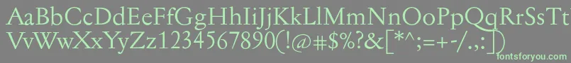 Jannontext-Schriftart – Grüne Schriften auf grauem Hintergrund