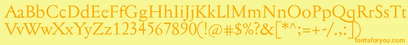 Jannontext Font – Orange Fonts on Yellow Background