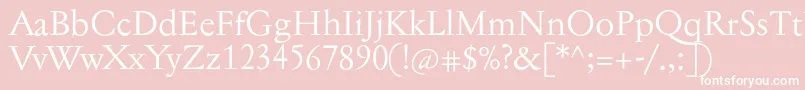 Jannontext Font – White Fonts on Pink Background