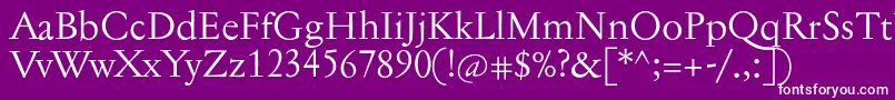 Jannontext Font – White Fonts on Purple Background