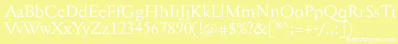 Jannontext Font – White Fonts on Yellow Background