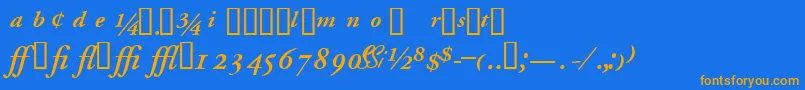 Шрифт GaramondprosskSemibolditalic – оранжевые шрифты на синем фоне