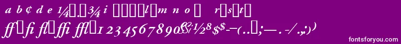 フォントGaramondprosskSemibolditalic – 紫の背景に白い文字