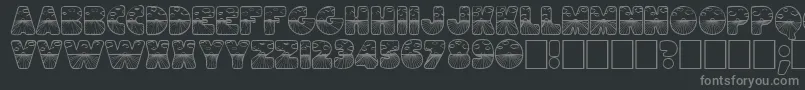 Easter Sunrise Font – Gray Fonts on Black Background