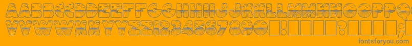 Easter Sunrise Font – Gray Fonts on Orange Background
