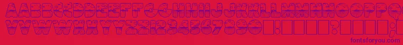 Easter Sunrise Font – Purple Fonts on Red Background