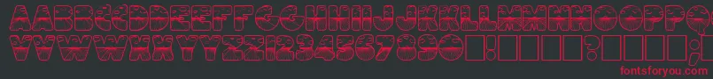 Easter Sunrise Font – Red Fonts on Black Background