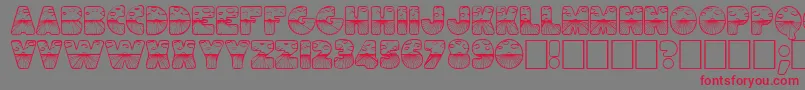 Easter Sunrise Font – Red Fonts on Gray Background