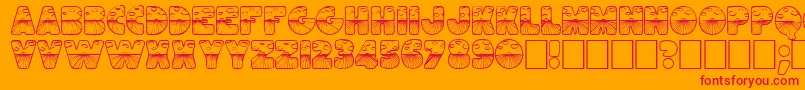 Easter Sunrise Font – Red Fonts on Orange Background