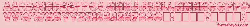 Easter Sunrise Font – Red Fonts on Pink Background