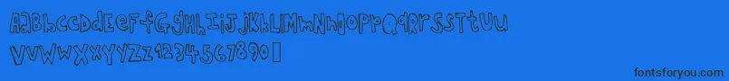 Chopstickfont Font – Black Fonts on Blue Background