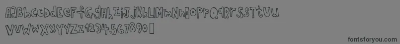 Chopstickfont-fontti – mustat fontit harmaalla taustalla