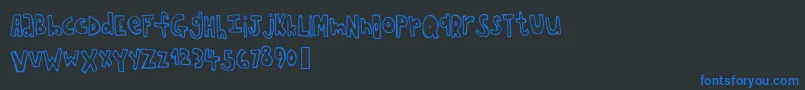 Chopstickfont Font – Blue Fonts on Black Background