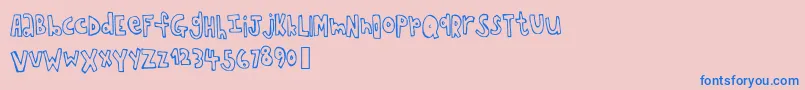 Шрифт Chopstickfont – синие шрифты на розовом фоне