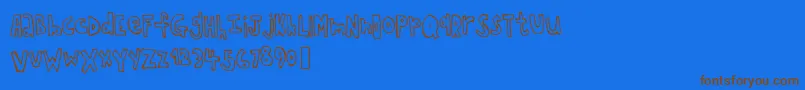 Chopstickfont Font – Brown Fonts on Blue Background