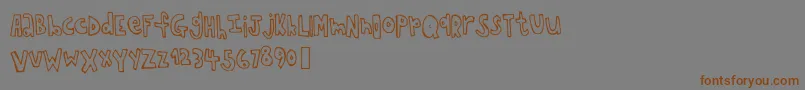 Chopstickfont Font – Brown Fonts on Gray Background