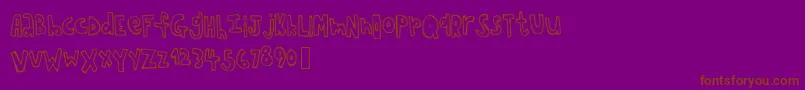 Chopstickfont Font – Brown Fonts on Purple Background