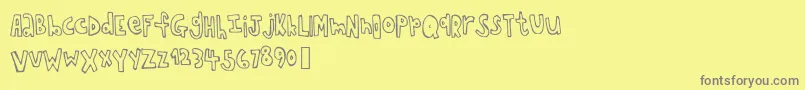 Chopstickfont Font – Gray Fonts on Yellow Background