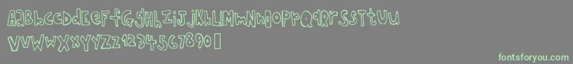 Шрифт Chopstickfont – зелёные шрифты на сером фоне