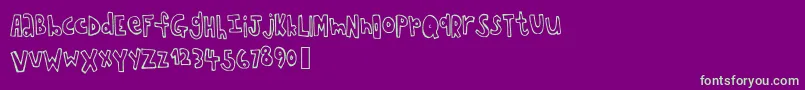 Chopstickfont Font – Green Fonts on Purple Background