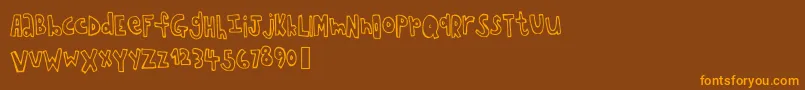 Chopstickfont Font – Orange Fonts on Brown Background