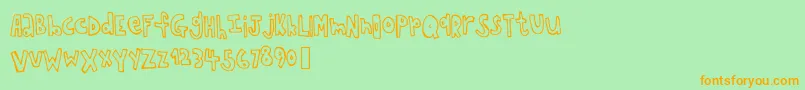 Chopstickfont Font – Orange Fonts on Green Background
