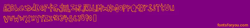 Chopstickfont Font – Orange Fonts on Purple Background