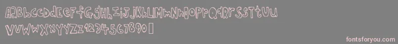 Chopstickfont-fontti – vaaleanpunaiset fontit harmaalla taustalla