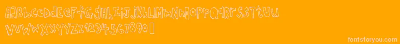 Chopstickfont Font – Pink Fonts on Orange Background