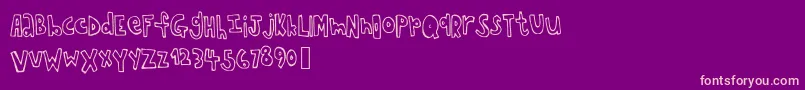 Chopstickfont Font – Pink Fonts on Purple Background