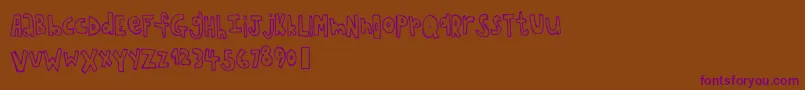 Chopstickfont Font – Purple Fonts on Brown Background