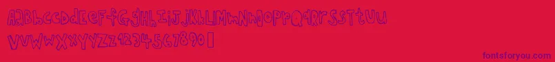 Chopstickfont Font – Purple Fonts on Red Background