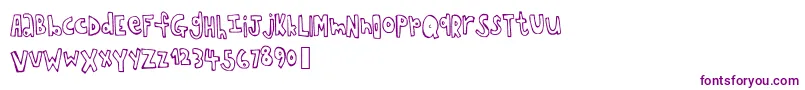 Шрифт Chopstickfont – фиолетовые шрифты на белом фоне